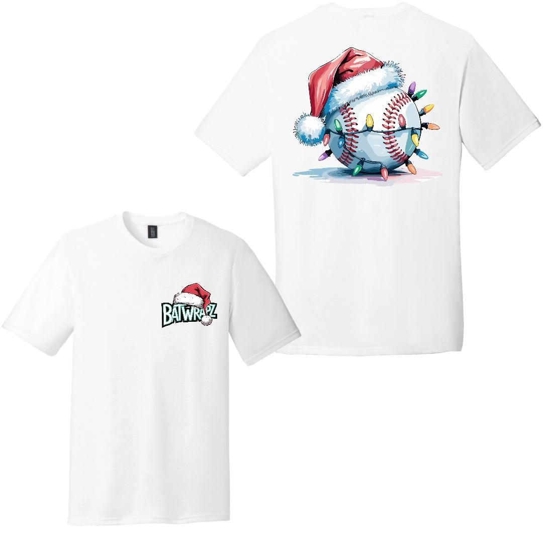 BatWrapz "Baseball Christmas" Youth Tee - White