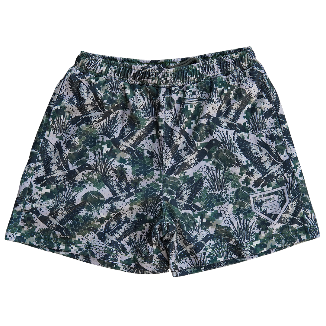 BatWrapz Mallard Digi Camo Training Shorts - Youth