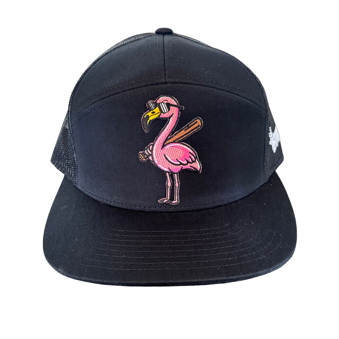 BatWrapz "Salty Swings" Hat 7 Panel Snap Back - Black