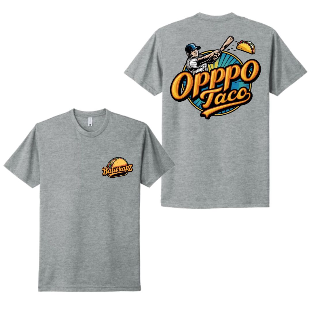 BatWrapz Oppo Taco Adult Tee - Heather Gray