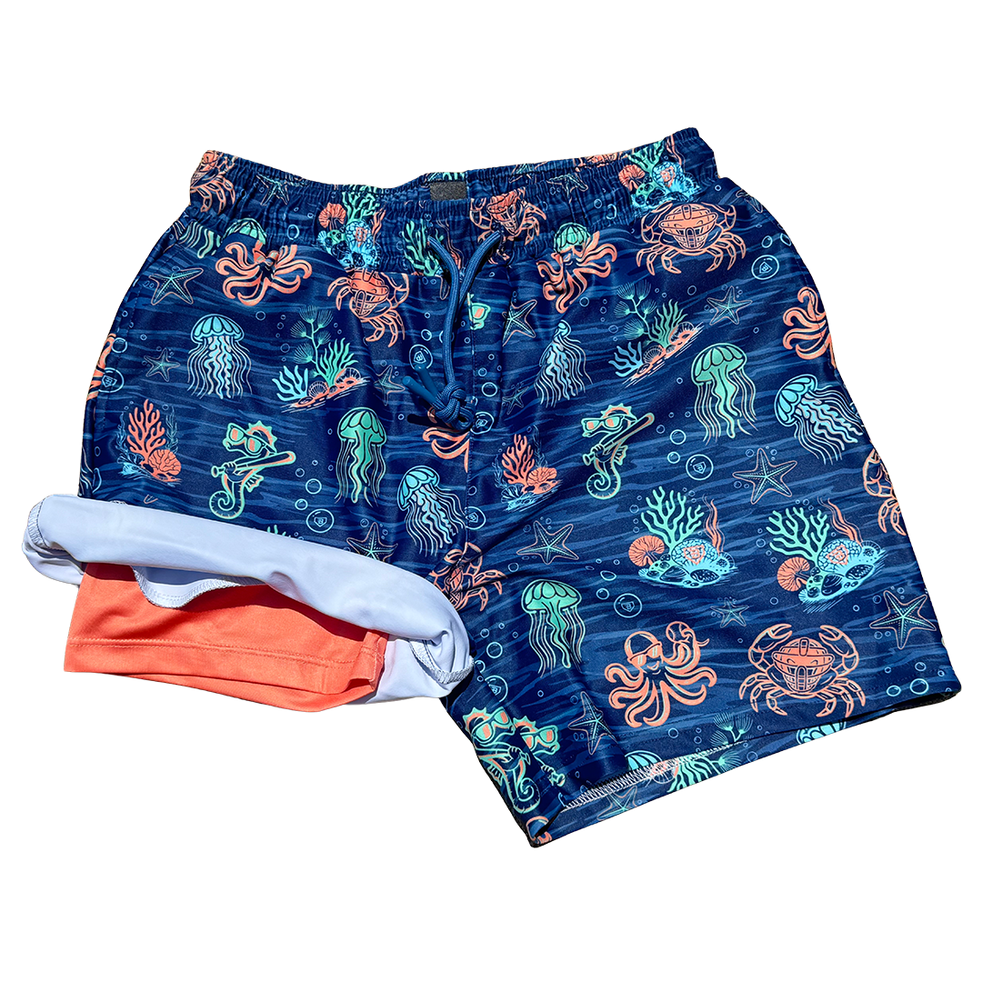 BatWrapz Deep Sea Dingers Swim Trunks - Youth