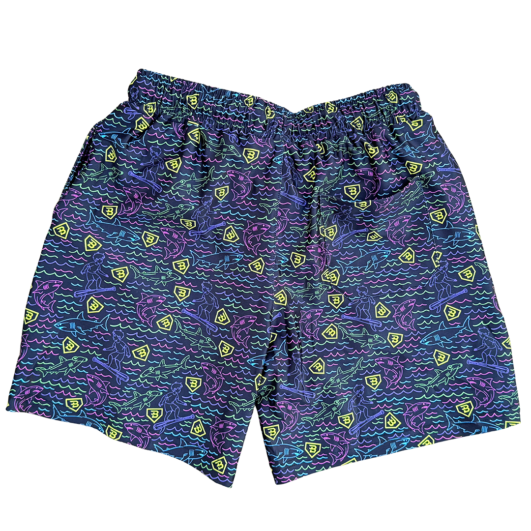 BatWrapz Grand Slam Surf Swim Trunks - Youth