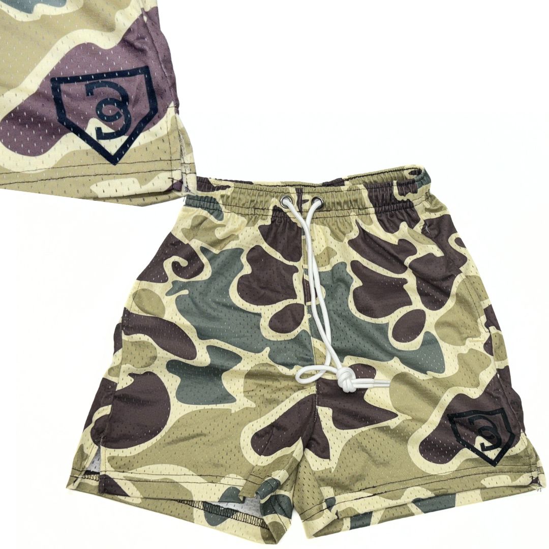 BatWrapz Duck Camo Training Shorts - Youth