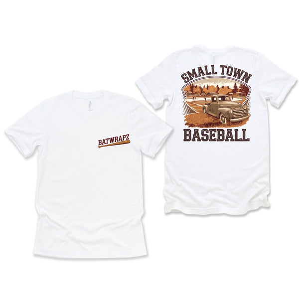 BatWrapz "Small Town Baseball" Youth Tee - White