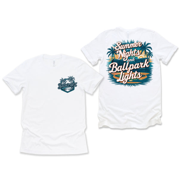 BatWrapz "Summer Nights" Adult T-Shirt - White