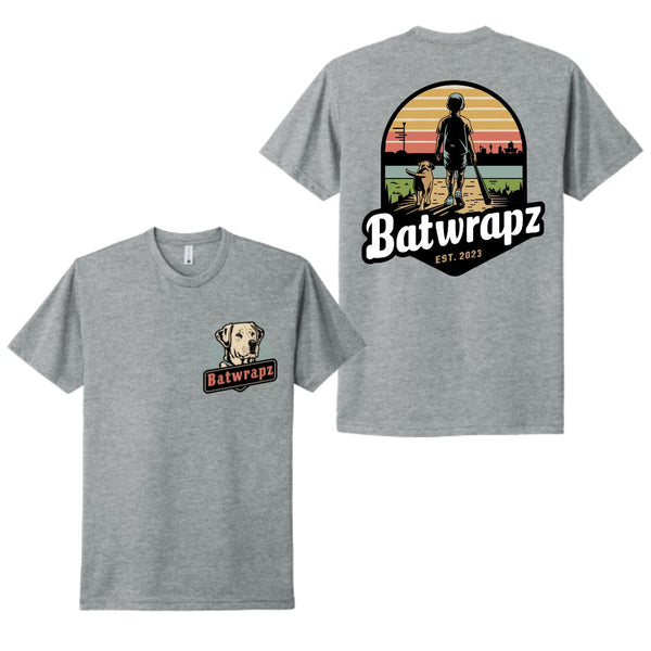 BatWrapz Sunset Adult Tee - Heather Gray