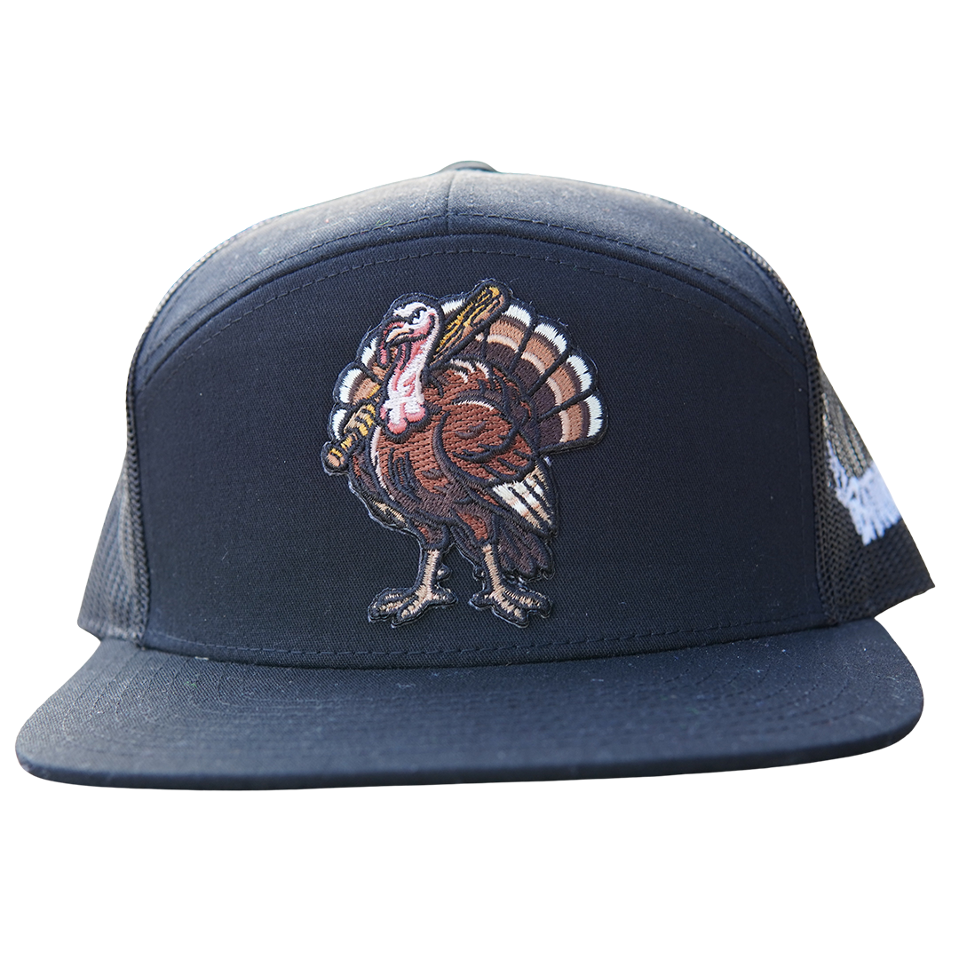 BatWrapz "Turkey" Hat 7 Panel Snap Back - Black
