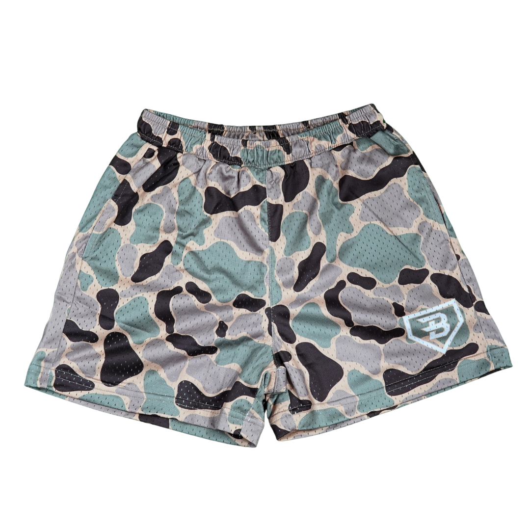 BatWrapz Duck Camo Training Shorts Sage Brown - Adult