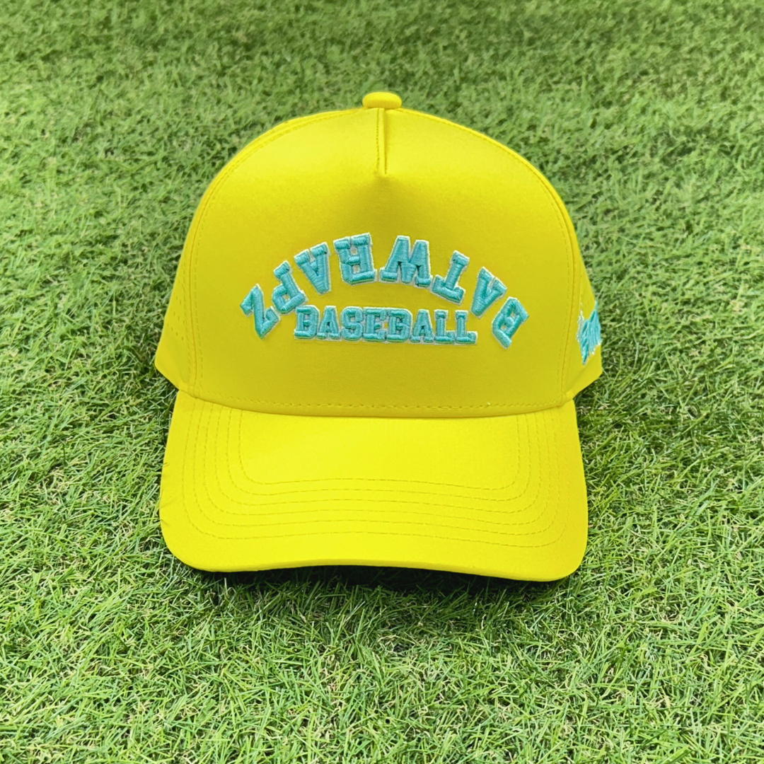 BatWrapz "Upside Down" Logo Snap Back Hat - Yellow