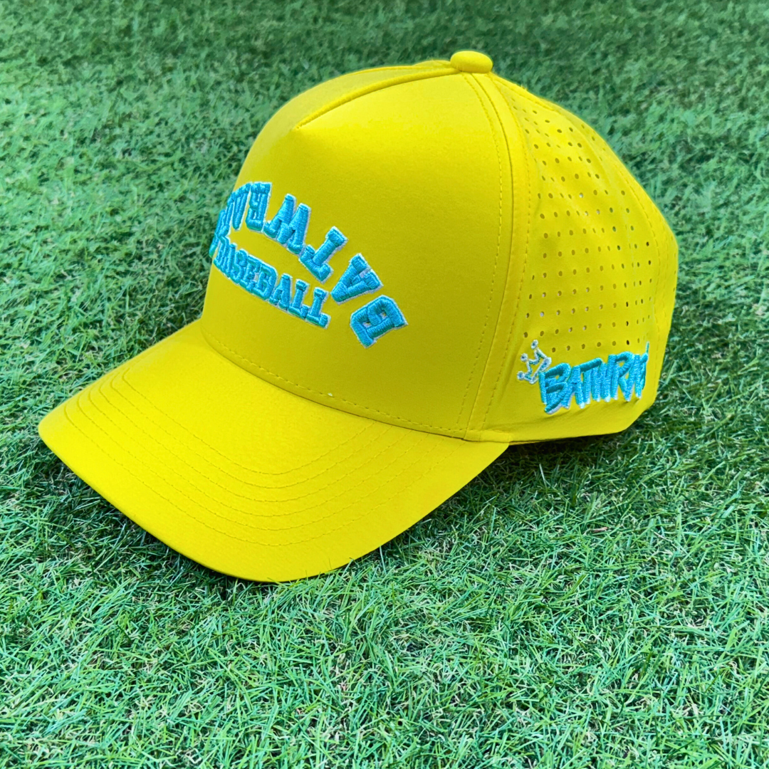 BatWrapz "Upside Down" Logo Snap Back Hat - Yellow